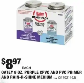 The Home Depot Oatey 8 oz. Purple CPVC Primer And Rain-R-Shine Medium 311021162 offer