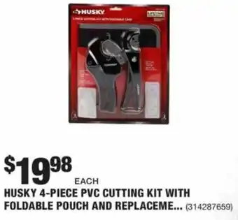 The Home Depot Husky 4-Piece PVC Cutting Kit With Foldable Pouch offer