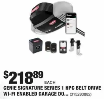 The Home Depot Genie Signature Series 1 HPC Belt Drive Wi-Fi Enabled Garage offer