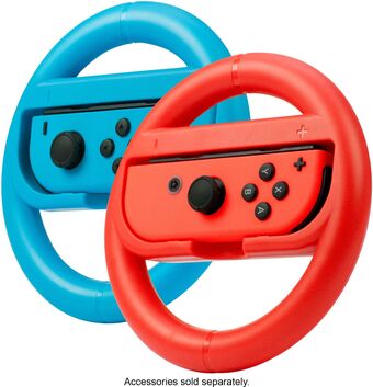 Best Buy Rocketfish™ - Joy Con Racing Wheel Two Pack For Nintendo Switch & Switch OLED - Red/Blue offer