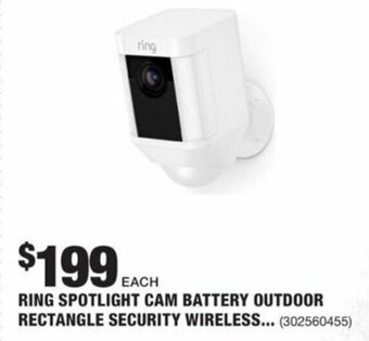 The Home Depot Ring Spotlight Cam Battery Outdoor Rectangle Security Wireless offer