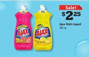 Family Dollar Ajax Dish Liquid offer