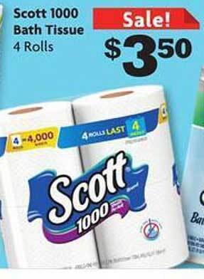 Family Dollar Scott 1000 Bath Tissue offer