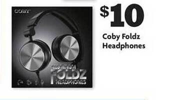 Family Dollar Coby Foldz Headphones offer