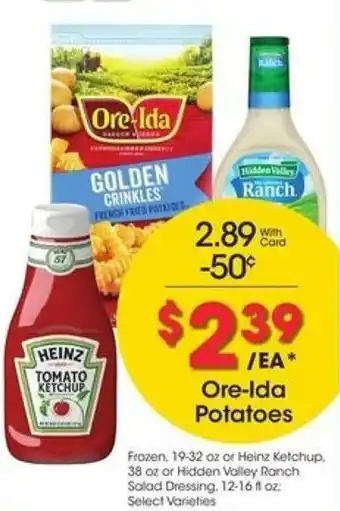 Fry's Ore-Ida Potatoes offer