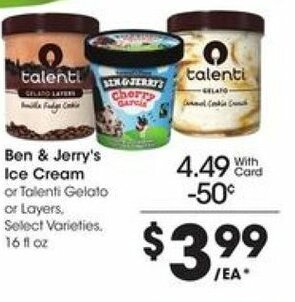 Fry's Ben & Jerry's Ice Cream offer