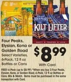 Four Peaks Elysian, Kona or Golden Road