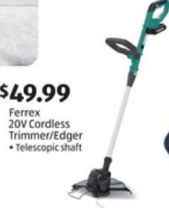 Aldi Ferrex 20V Cordless Trimmer/Edger offer