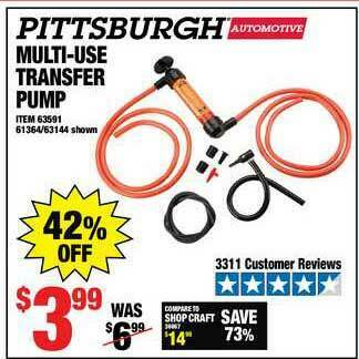 Harbor Freight Tools Multi-use Transfer Pump offer