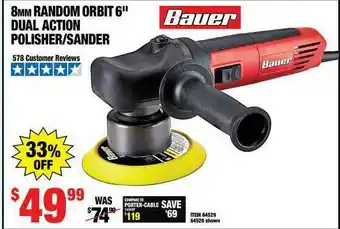 Harbor Freight Tools 8mm Random Orbit 6 offer
