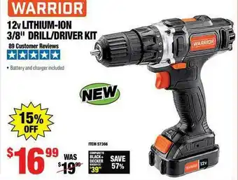 Harbor Freight Tools 12v Lithium-ion 3-8 offer