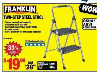 Harbor Freight Tools Two-step Steel Stool offer