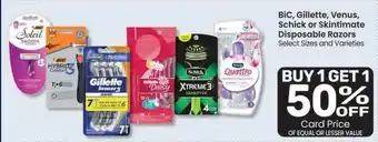 Randalls Bic , Gillette , Venus , Schick Or Skintimate Disposable Razors offer