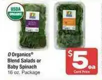 Randalls O Organic, Blend Salads Or Baby Spinach offer