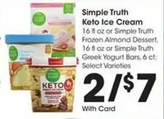 Fry's Simple Truth Keto Ice Cream offer