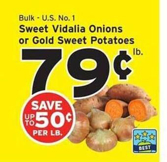 Hannaford Sweet Vidalia Onions Or Gold Sweet Potatoes offer