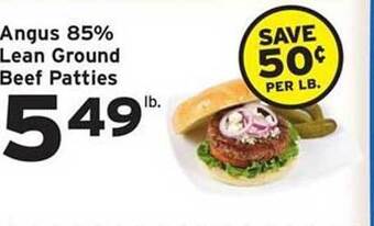 Hannaford Angus 85% Lean Ground Beef Patties offer