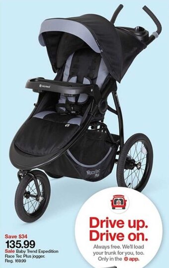 Target Baby Trend Expedition Race Tec Plus Jogger offer