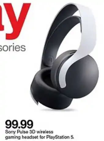 Target Sony Pulse 3D Wireless Gaming Headset for Playstation 5 offer