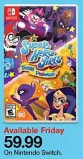 Target Super Hero Girls Nintendo Switch offer