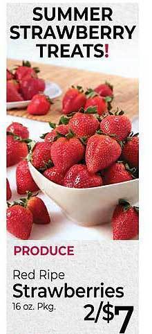Roche Bros Red Ripe Strawberries offer
