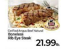 Roche Bros Boneless Rib Eye Steak offer
