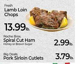 Roche Bros Fresh Lamb Loin Chops offer
