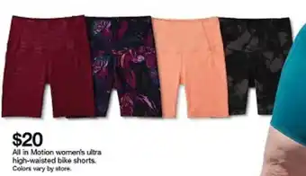 Target All in Motion Women's Ultra High Waisted Bike Shorts offer