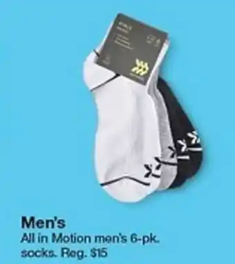 Target Men's All in Motion Socks offer