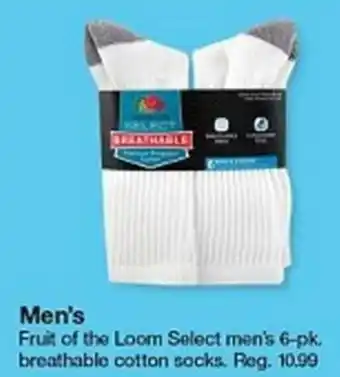 Target Men's Fruit of the Loom Breathable Cotton Socks offer