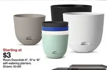 Target Room Essentials Self Watering Planters offer