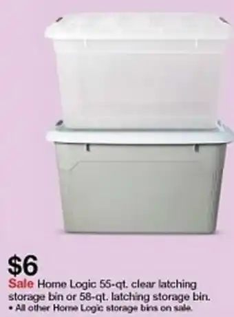 Target Home Logic 55 qt Latching Storage Bin offer