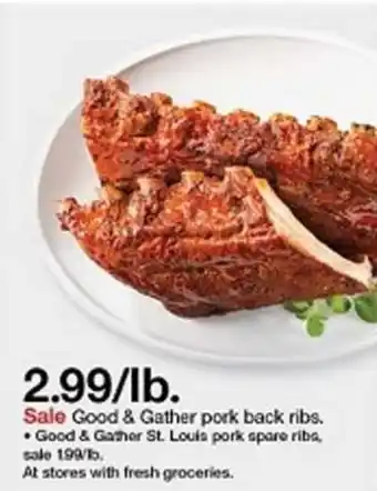 Target Good & Gather Pork Back Ribs offer