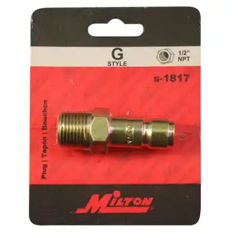 Milton 1/2" male g-style plug