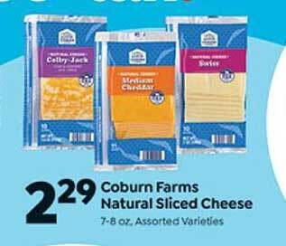 Save a Lot Coburn Farms Natural Sliced Cheese offer
