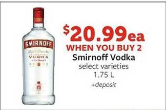 Fareway Smirnoff Vodka offer