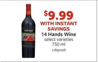 Fareway 14 Hands Wine offer