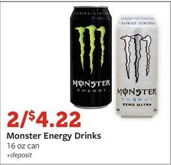 Fareway Monster Energy Drinks offer