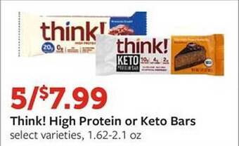 Fareway Think! High Protein Or Keto Bars offer