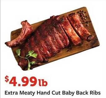 Fareway Extra Meaty Hand Cut Baby Back Ribs offer
