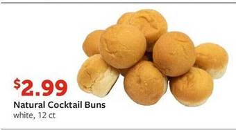 Fareway Natural Cocktail Buns offer