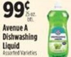 Pioneer Supermarkets Avenue A Dishwashing Liquid 25 oz. offer