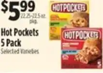 Pioneer Supermarkets Hot Pockets 5 Pack 22.25-22.5 oz. offer