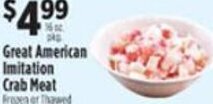 Pioneer Supermarkets Imitation Crab Meat offer