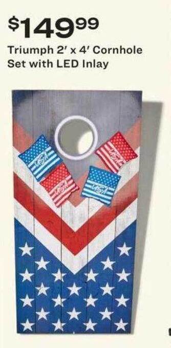 Academy Triumph 2' X 4' Cornhole Set With Led Inlay offer