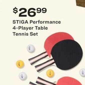 Academy Stiga Performance 4-Player Table Tennis Set offer