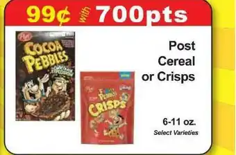 Market Basket Post Cereal Or Crisps offer