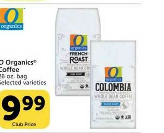 Pavilions O Organics Coffee offer