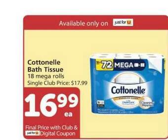 Vons Cottonelle Bath Tissue offer