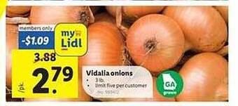 Lidl Vidalia Onions offer
